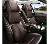 ONEMAJI Juego de Cojín Reposacabezas y Soporte Lumbar de Coche para BMW G80 M3 Sedan 2024 2025 2026 Espuma Viscoelástica Cuero Transpirable,Brown