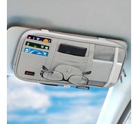 ONEMAJI Organizador de Parasol para Ford Focus EcoSport Kuga Mondeo Fiesta Puma, Bolsa para Visera de Coche con Soporte para Gafas Tarjetero Porta Documentos Accesorios de Almacenaje