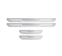 ONEMAJI Protectores de Umbral de Puerta de Acero Inoxidable para BMW G82 M4 Coupe 2024 2025 2026, Placa de Desgaste Antirrasguños Tuning Coche 4 Piezas,Silver