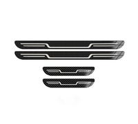 ONEMAJI Protectores de Umbral de Puerta de Acero Inoxidable para Omoda 7 2026, Placa de Desgaste Antirrasguños Tuning Coche 4 Piezas,Carbon Fiber Texture