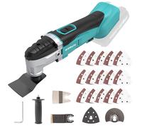 ONEMANA Multiherramienta oscilante de 18 V, inalámbrica, 18000 rpm, 6 velocidades variables, multiherramienta para cortar clavos de madera, yeso, quitar lechada y lijar (solo herramienta)