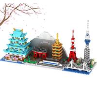 OneNext Colección Japan Tokyo Skyline Modelo de Arquitectura Famosa Conjunto de Bloques de construcción (1350 Piezas) Micro Mini Ladrillos Juguetes Regalos para niños y Adultos