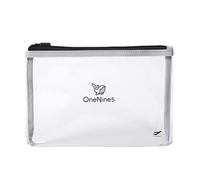 OneNine5 Eco-Friendly Airport Clear Plastic Toiletry Bag, Moeraki Grey, Reusable TSA Approved Travel Wash Bag for 100ml Liquid Bottles and Vacation Essentials, 1L Volume