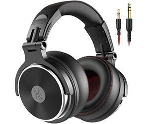 OneOdio Auriculares DJ Studio sin adaptador para monitoreo y estuche giratorio de 90 ° Negro