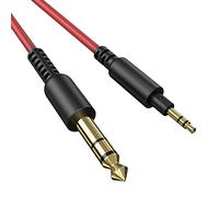 OneOdio Cable Aux 6,35 mm y 3,5 mm, cable para auriculares, rojo
