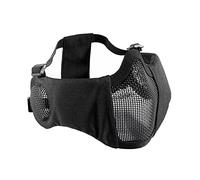 OneOneTigris Máscara Facial Plegable para Airsoft de Malla con protección auditivaTigris Máscara Facial Plegable para Airsoft de Malla con protección auditiva, Color Negro, tamaño 20cm x 15cm