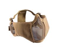 OneOneTigris Máscara Facial Plegable para Airsoft de Malla con protección auditivaTigris Máscara Facial Plegable para Airsoft de Malla con protección auditiva, Color Negro, tamaño 20cm x 15cm