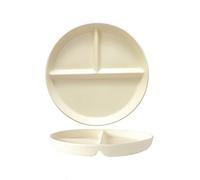 OnePine Platos de Porcelana con 3 Compartimentos, Plato de Control de Porciones, Platos Divididos Adultos Dieta para Hogares, Hoteles, Restaurantes