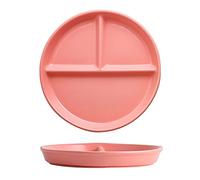 OnePine Platos Redondo de Porcelana con 3 Compartimentos Delicado y Elegante Plato de postre divididos platos de Almuerzo con compartimentos