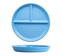 OnePine Platos Redondo de Porcelana con 3 Compartimentos Delicado y Elegante Plato de postre divididos platos de Almuerzo con compartimentos