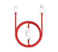 OnePlus cable usb c carga rapida, SUPERVOOC 2 en 1 USB A a tipo C + POGO PIN para cargar teléfono y reloj simultáneamente 80 W 10 A 1,2 m rojo, 15/15R/13/13R/Nord5/CE5/Watch3/Watch2R