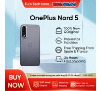 OnePlus Nord 5 Smartphone 5G Snapdragon 8s Gen 3 Pantalla AMOLED de 6,83” 144 Hz 5200mAh 80W SUPERVOOC Carga 50MP Cámaras duales 8GB 256GB Phantom Grey