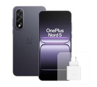 OnePlus Nord 5 Smartphone con 12 GB RAM 512 GB, Pantalla AMOLED de 6,83" y 144 Hz, Snapdragon 8s de 3 generación, cámara Dual de 50 MP, batería de 5200 mAh, con Cargador de 80W, Gris