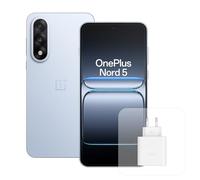 OnePlus Nord 5 Smartphone con 12 GB RAM 512 GB, Pantalla AMOLED de 6,83" y 144 Hz, Snapdragon 8s de 3 generación, cámara Dual de 50 MP, batería de 5200 mAh, con Cargador de 80W, Azul