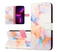 OnePlus Nord CE4 5G - Funda tipo cartera de piel con tapa de mármol, funda protectora con función atril magnético para OnePlus Nord CE4 5G, para mujeres y niñas, con ranuras para tarjetas, correa de