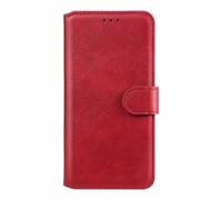 OnePlus Nord CE4 - Funda de piel sintética con tapa y función atril para OnePlus Nord CE4, con función atril y ranuras para tarjetas, color rojo