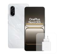 OnePlus Nord CE5 Smartphone con 8 GB RAM 128 GB, Pantalla AMOLED de 6,77" y 120 Hz, estabilizador óptico de 50 MP, batería de 5200 mAh, con Cargador de 80W, Blanc