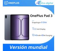 OnePlus Pad 3 Versión Global Tablet Snapdragon 8 Elite 13.2" Pantalla 144Hz Resolución 3.4K 8 Altavoces Wi-Fi 7 Android 15 Plata esmerilada