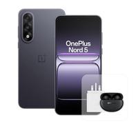 OnePlus Smartphone Nord 5 8GB RAM 256GB Almacenamiento, Pantalla AMOLED 6.83 Pulgadas 144Hz, Snapdragon 8s Gen 3, Cámara dual 50MP, Batería 5200mAh, Cargador 80W y Nord Buds 3 Pro, Gris