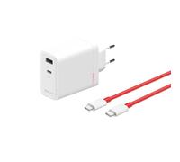 OnePlus SUPERVOOC 120W Cargador rápido, Adaptador de Corriente GAN de Dos Puertos con Cable Flash Tipo C, protocolos de Carga PD y PPS de 65W, Compatible con OnePlus 13/13R/Nord5/CE5