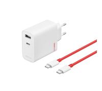 OnePlus SUPERVOOC 80W Cargador rápido, Adaptador de Corriente GAN de Dos Puertos con Cable Flash Tipo C, Compatible con OnePlus 13/13R/Nord5/CE5