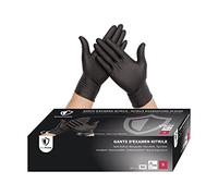 OneProtek - Guantes de nitrilo desechables Talla S - 100 PCS/Caja, Negro - Sin látex sin polvo - Resistentes y multiusos, protección contra los productos químicos - Disponible en caja de 1, 2