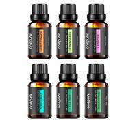 onepure botellas de aceites esenciales de aromaterapia Set de regalo, 6/10 ml cada uno, 100% Pure & (grado Terapéutico, lavanda, árbol de té, eucalipto, citronela, Naranja Dulce, menta)