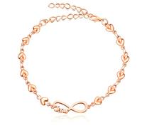 Oneress Joyería Fe Acero, Encanto Escritura Pulsera Ajustable Infinito Cristiano Diario Regalo Espiritual YA3940-RoseGold