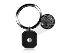 Oneress Llavero pareja proyección romántica colgante octogonal Te amo joya recuerdo para esposa novia amor Negro YA5238