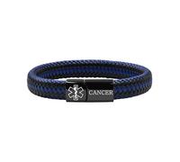 Oneress Pulsera Contra el cáncer, pulsera de alerta médica personalizada, pulsera de información de emergencia con grabado para hombres y mujeres YA5551