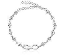 Oneress Pulsera Cristiano God Is Love, Jesús Infinito Acero Minimalista Fe Joyería Símbolo Oración Creyentes YA3940-White