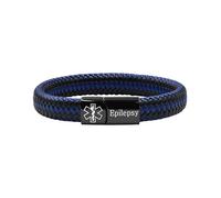 Oneress Pulsera de epilepsia, pulsera de información de salud para mamás, identificación de emergencia personalizada, pulsera de emergencia duradera YA5551