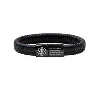 Oneress Pulsera de identificación médica con texto personalizado pulsera de información de emergencia para enfermedades crónicas, pulsera de salud pers YA5551