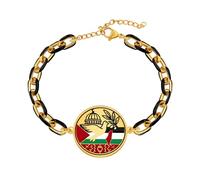 Oneress Pulsera Herencia Palestina - Acero Inox Movimiento Libertad & Anti Guerra, Esmalte Colorido & Esperanza YA6021-JinGe