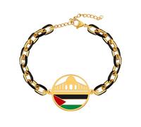Oneress Pulsera Palestina - Acero Inox Derechos Humanos & Resistencia, Diario & Boho Activista YA6021-JinFang