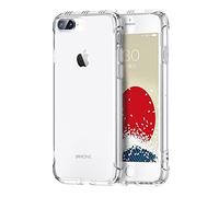 ONES Funda Transparente iPhone 8 Plus/7 Plus-『Antigolpes Airbag』『Resonancia Altavoz』〔Militar Protección Lente Pantalla〕〔Antideslizante〕〔Orificio Correa〕 Resistente Delgado Anti Amarillo Silicona Coque