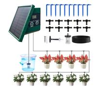 Onesheel Sistema De Riego Solar para Jardín, Riego Por Goteo Para Macetas Jardin, Riego Automatico Macetas Solar, Kit Riego Por Goteo para Macetas, Con Manguera 10m para Plantas de Balcón