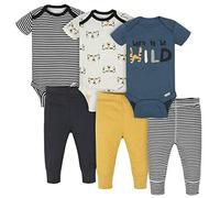 Onesies Brand Gerber Conjunto de 3 bodis y pantalones unisex para bebé, de recién nacido a 12 meses