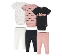Onesies Brand Gerber Conjunto de 3 bodis y pantalones unisex para bebé, de recién nacido a 12 meses