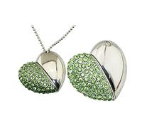 OneSquareCore 16GB Heart Shape USB Flash Drive USB Memory Stick Pulgar Unidades de Disco de USB 2.0 Pen Drive Pen Drive Fecha Almacenamiento Flash Disco Zip Drive USB Stick USB Drive (Verde)