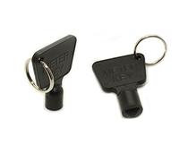 ONESTOPDIY.COM - Llave triangular para contadores de luz y gas (plástico, 2 unidades), color negro