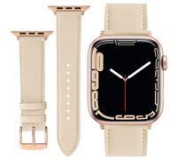 ONET8O Correa de cuero compatible con Apple Watch de 38 mm, 40 mm, 41 mm o 42 mm, 44 mm, 45 mm, 49 mm, correas de cuero genuino de repuesto para iWatch Series para mujeres y hombres, 38/40/41mm, No es