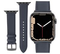 ONET8O Correa de cuero compatible con Apple Watch de 38 mm, 40 mm, 41 mm o 42 mm, 44 mm, 45 mm, 49 mm, correas de cuero genuino de repuesto para iWatch Series para mujeres y hombres, 38/40/41mm, No es