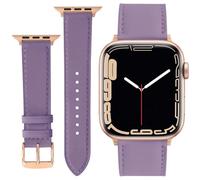 ONET8O Correa de cuero compatible con Apple Watch de 38 mm, 40 mm, 41 mm o 42 mm, 44 mm, 45 mm, 49 mm, correas de cuero genuino de repuesto para iWatch Series para mujeres y hombres, 38/40/41mm, No es