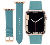 ONET8O Correa de cuero compatible con Apple Watch de 38 mm, 40 mm, 41 mm o 42 mm, 44 mm, 45 mm, 49 mm, correas de cuero genuino de repuesto para iWatch Series para mujeres y hombres, 38/40/41mm, No es