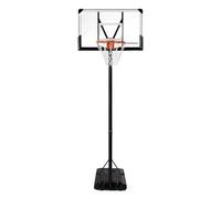 OneTeam Balón de Baloncesto BH04, Negro, Ajustable, Independiente, con Ruedas de Transporte, Material PC Duradero, Base Estable con 140 L de Capacidad con Tabla y Rejilla (235-305)