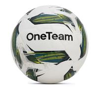 OneTeam Balón MS Basic tamaño 5 en azul con revestimiento de poliuretano estable y duradero, forma de fútbol resistente al agua, cosido flexible con control de rebote, impresión 3D duradera, excelente