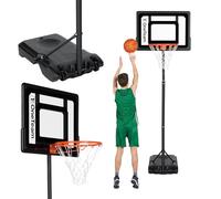 OneTeam Canasta de Baloncesto para Exteriores, Ajustable, 160 - 210 cm de Alto, Cesta de Baloncesto Ajustable Exterior con Soporte para niños, Disco de PVC, construcción Estable, Materiales duraderos