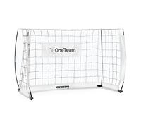 OneTeam Portería de fútbol Flex Square 120 x 80 x 60 cm, color blanco, portería de fútbol con construcción Idelana estable y duradera para parque infantil y entrenamiento, robusta, flexible