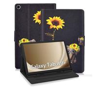 ONETHEFUL Carcasa Libro Funda Tablet Samsung Tab A9 Plus Cover Fundas Protector con PU Cuero y Soporte - Margarita Elefante